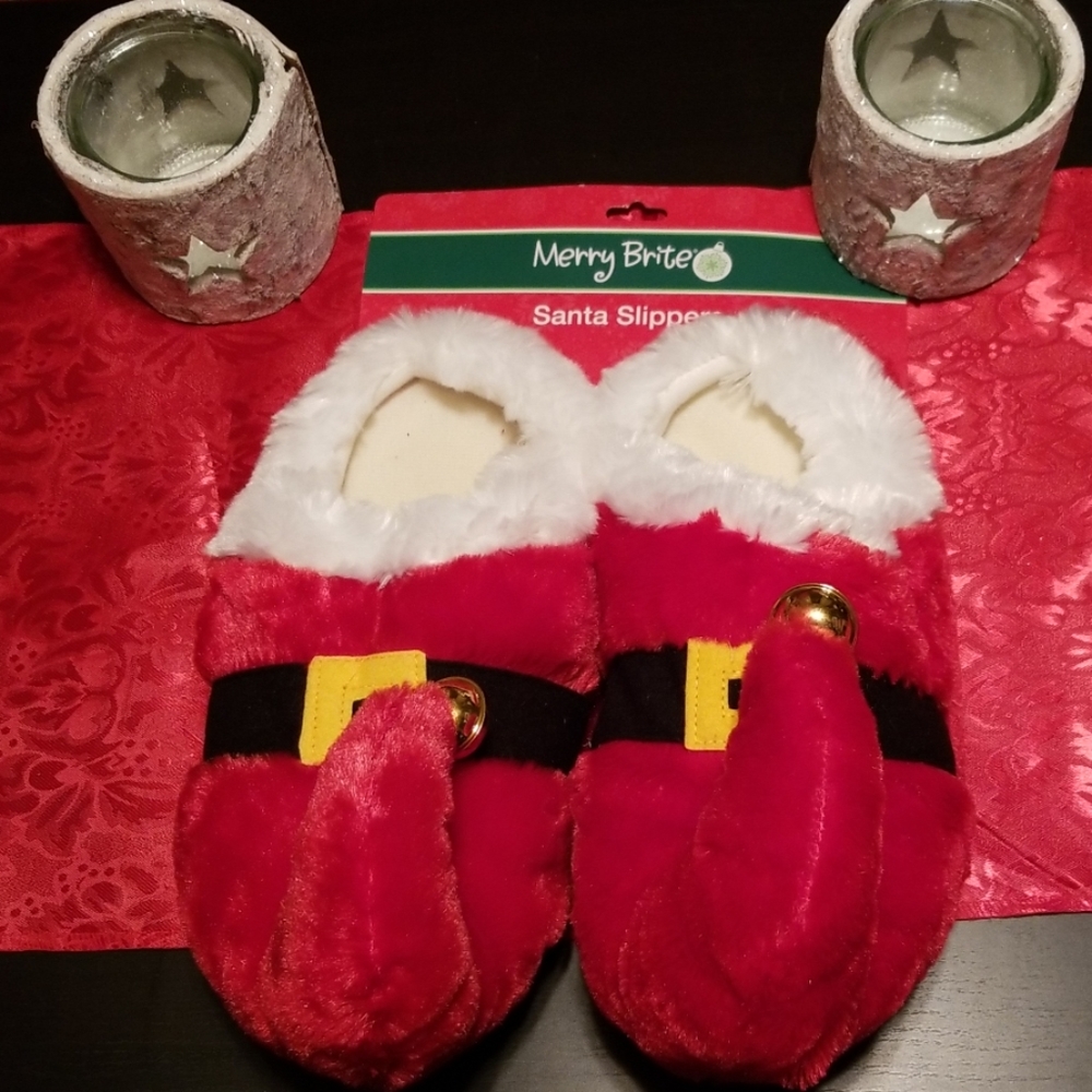 Santa Slippers Adults Size 7-8 New